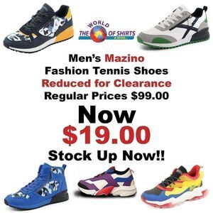 MEN'S MAZINO FASHION SNEAKERS REDUCED FOR CLEARENCE. $99/$19